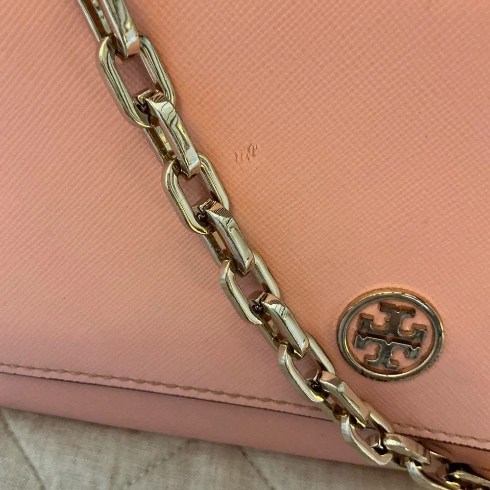 Tory Burch Blush Crossbody Bag with Gold Chain